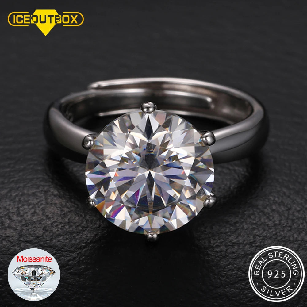 0.5-5ct 925 Sterling Silver Ring