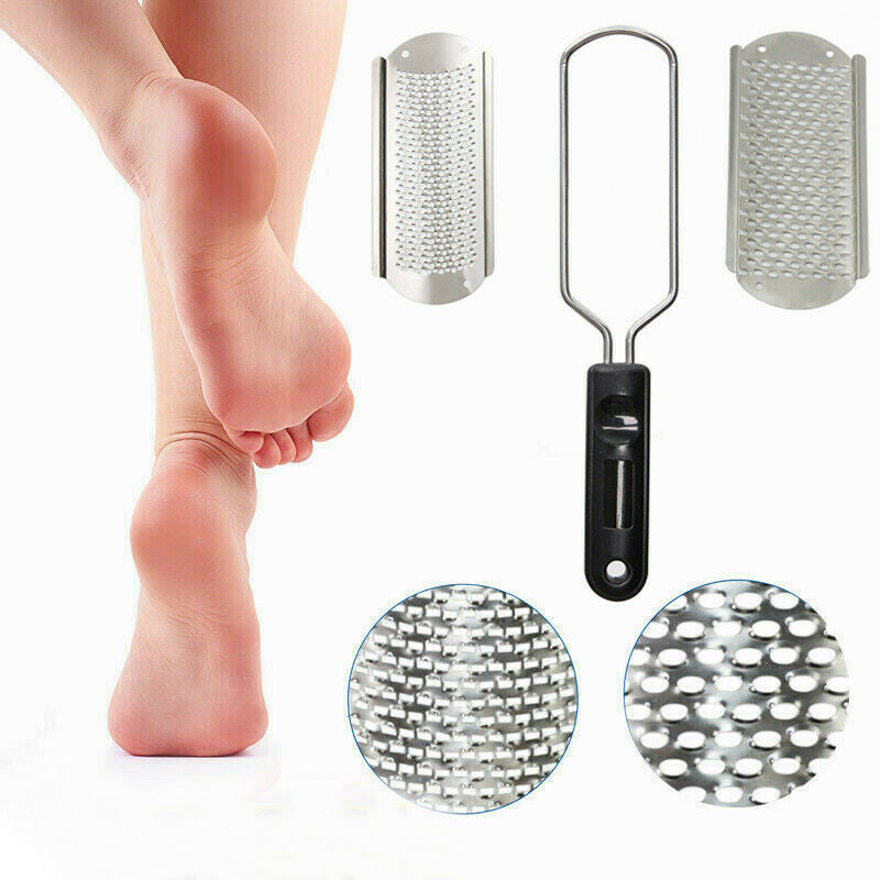 Pro 2 In1 Foot Callus Remover File Rasp Scraper Cracked Pedicure Rough Tool Colossal Foot Scrubber Foot File Foot Rasp Callus Remover Stainless Steel Foot Grater Foot Care Pedicure Toolsv