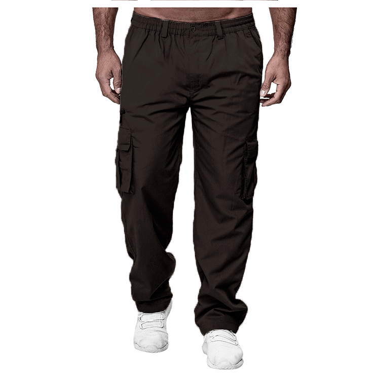  Men's Casual Multi-pocket Loose Straight Cargo Pants