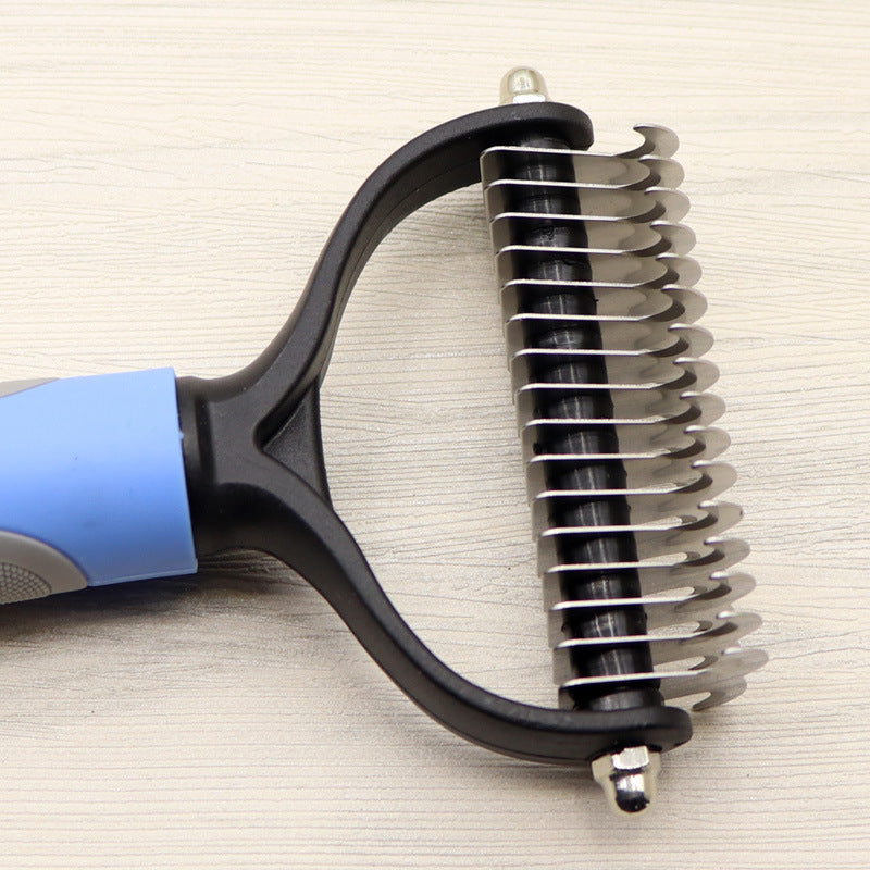  Pet Long-haired Dogknot Comb Double-sided Blade Dog