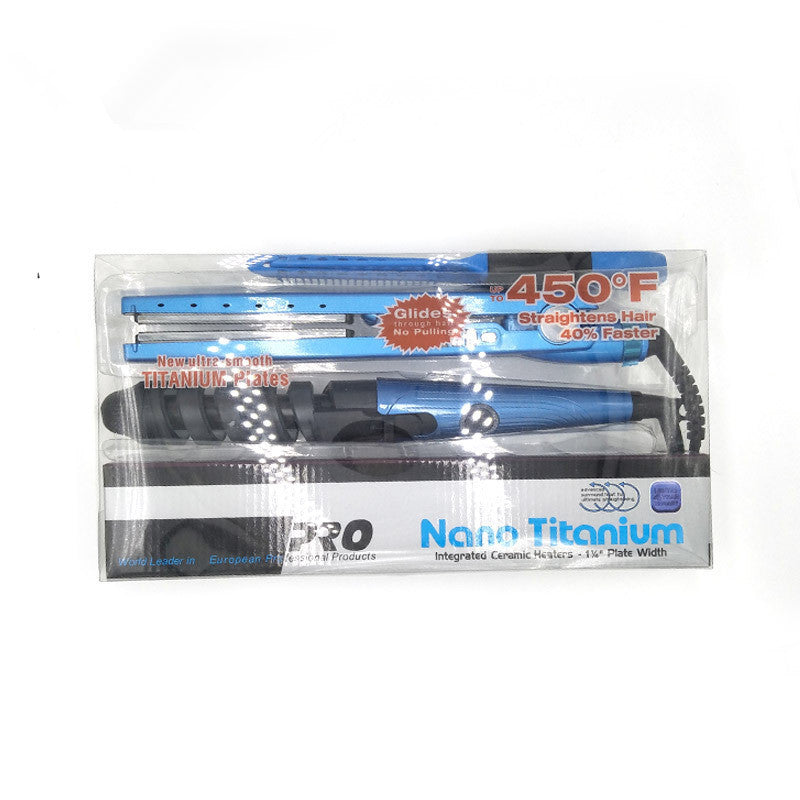  Spiral Curler Comb Set Does Not Hurt Hair Titanium Alloy Splint