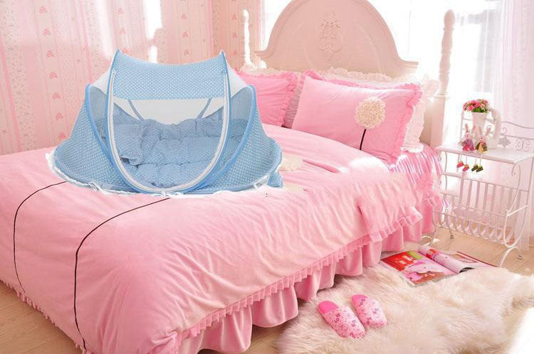  Foldable Baby Bed Net With Pillow Net 2pieces Set