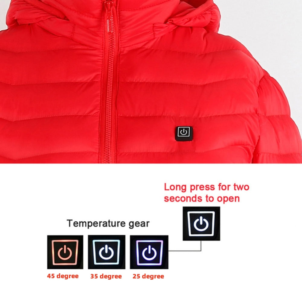 New Heated Jacket Coat USB Electric Jacket Cotton Coat Heater Thermal Clothing Heating Vest Men's Clothes Winte