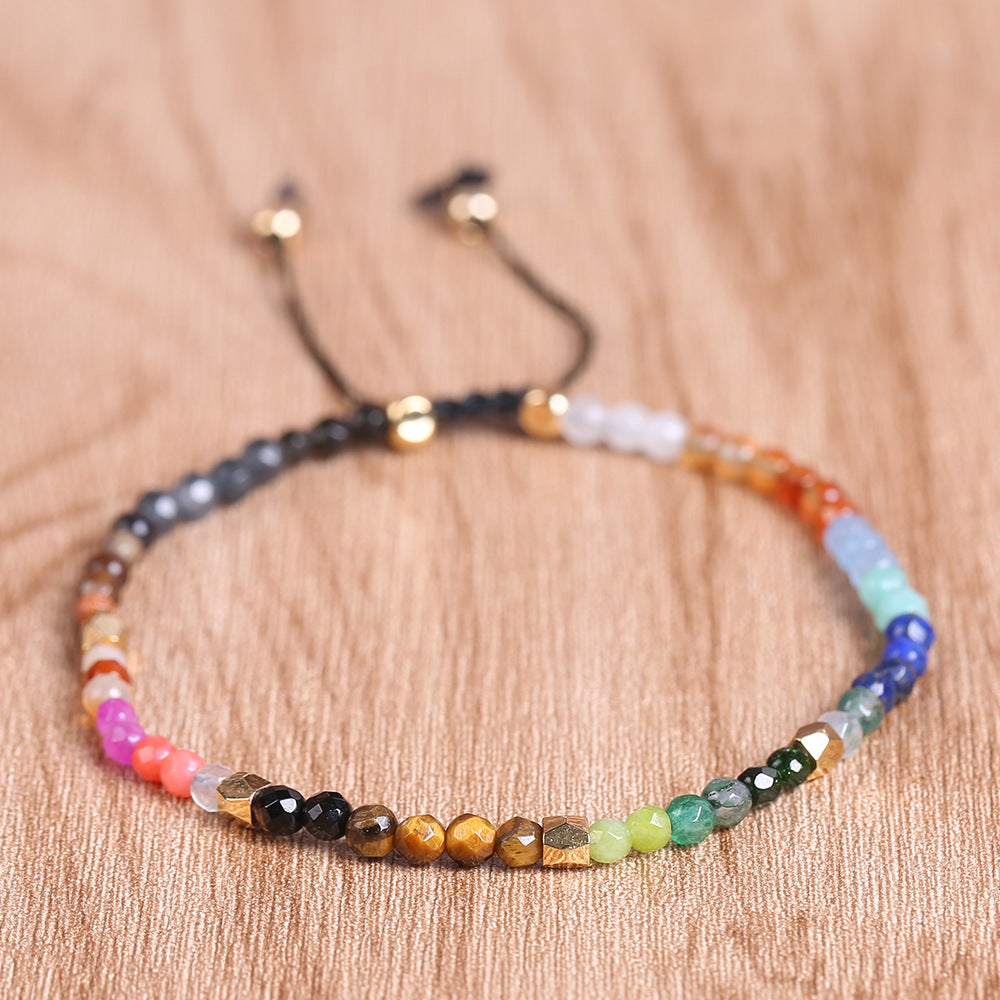  12 Constellations Seven Chakras Colored Stones Bracelet