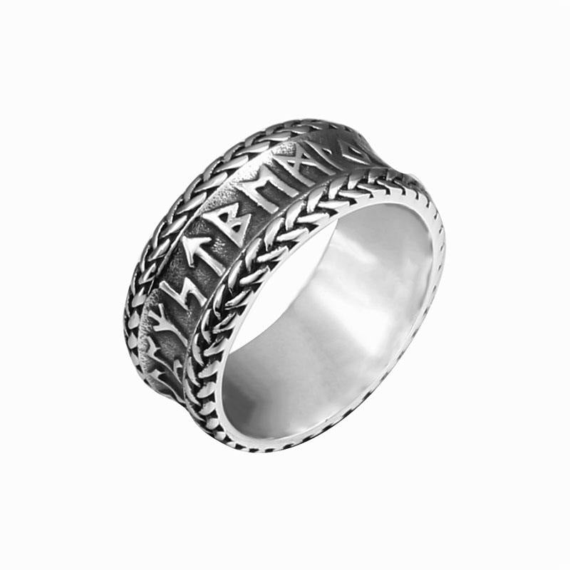  Vintage Viking Letter Mother Titanium Steel Ring