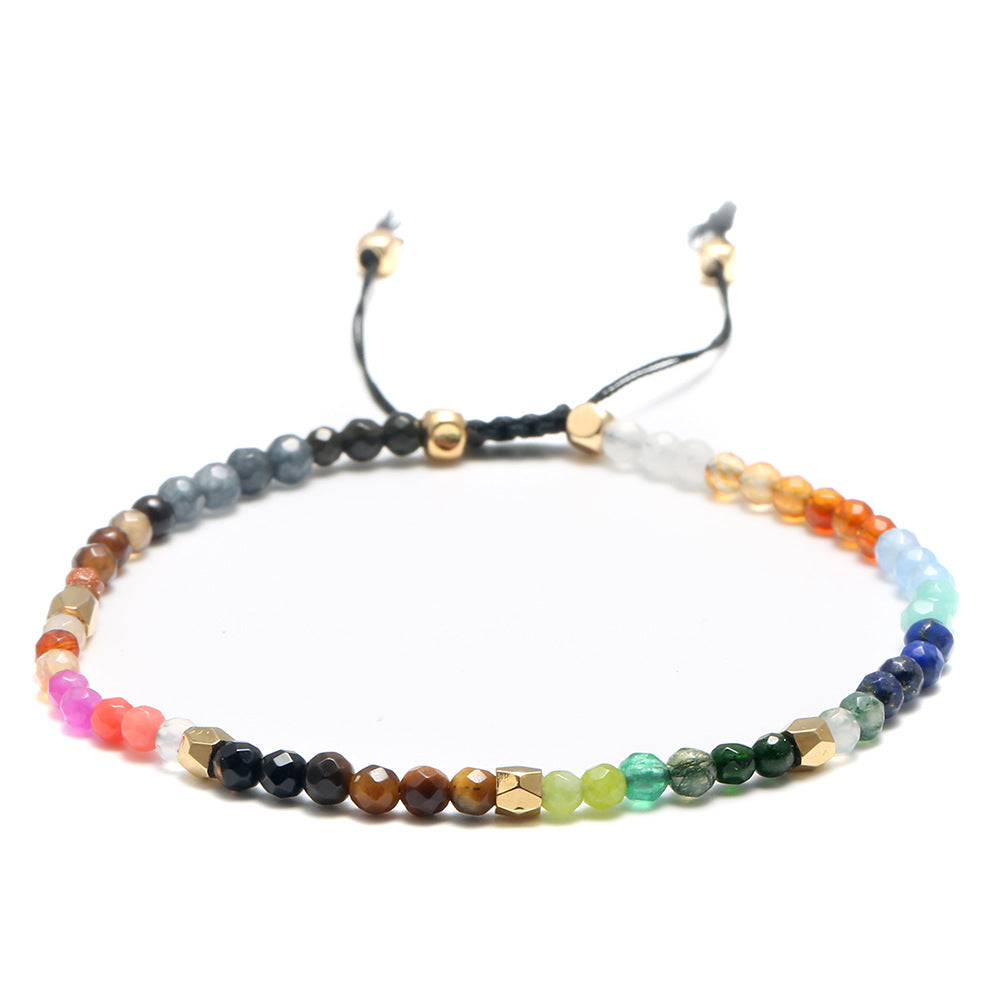  12 Constellations Seven Chakras Colored Stones Bracelet