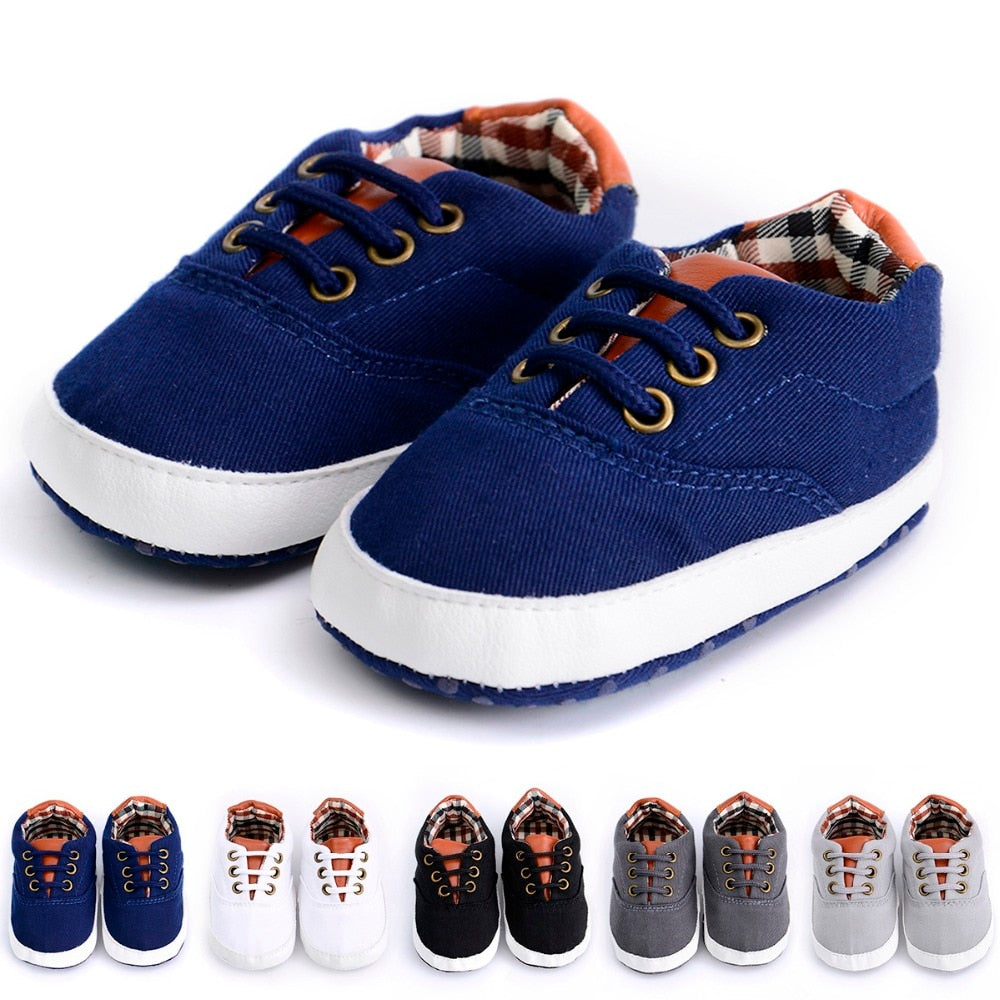  Solid color casual lace soft bottom baby canvas shoes baby shoes toddler shoes