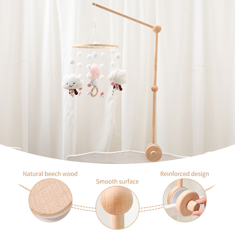  Baby Wooden Support Mosquito Net Hanging Rod Accessories Comfort Bed Bell Support