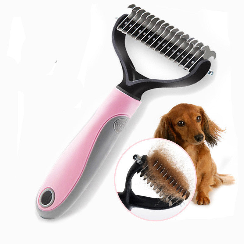  Pet Long-haired Dogknot Comb Double-sided Blade Dog