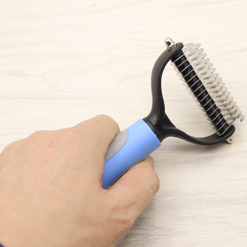  Pet Long-haired Dogknot Comb Double-sided Blade Dog