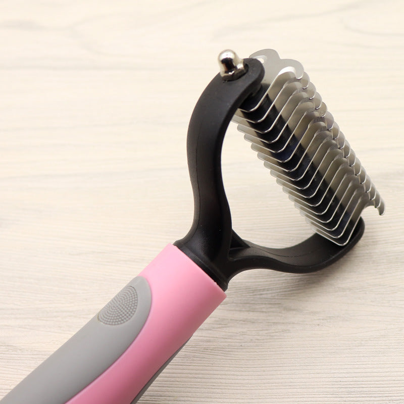  Pet Long-haired Dogknot Comb Double-sided Blade Dog