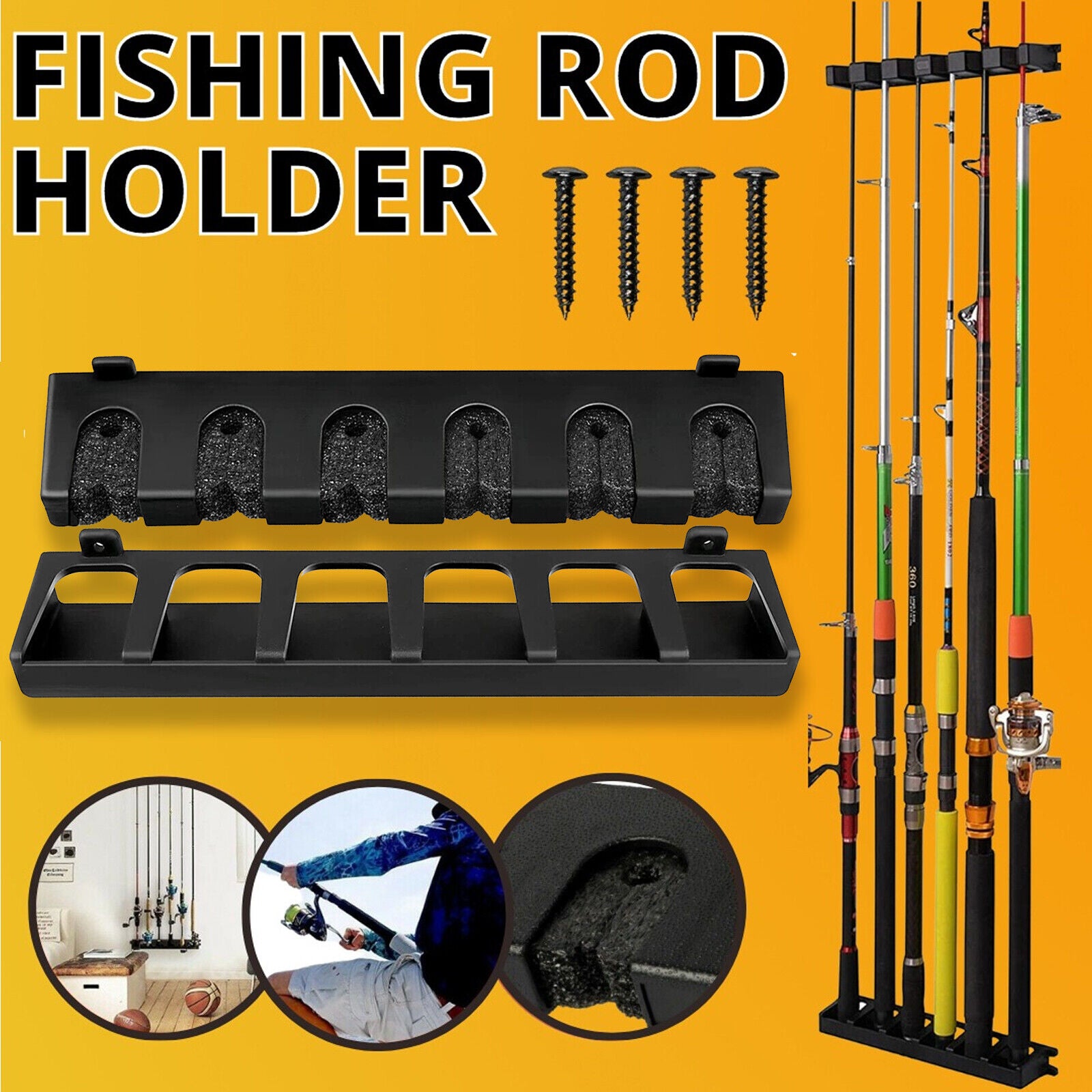 Camping Fishing Rod Rack Vertical Holder 