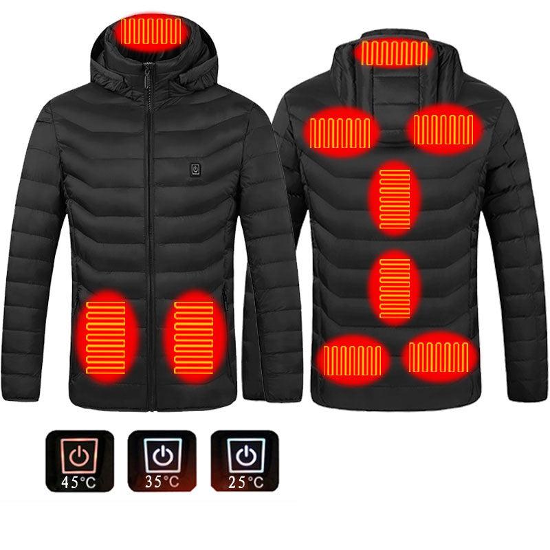 New Heated Jacket Coat USB Electric Jacket Cotton Coat Heater Thermal Clothing Heating Vest Men's Clothes Winte