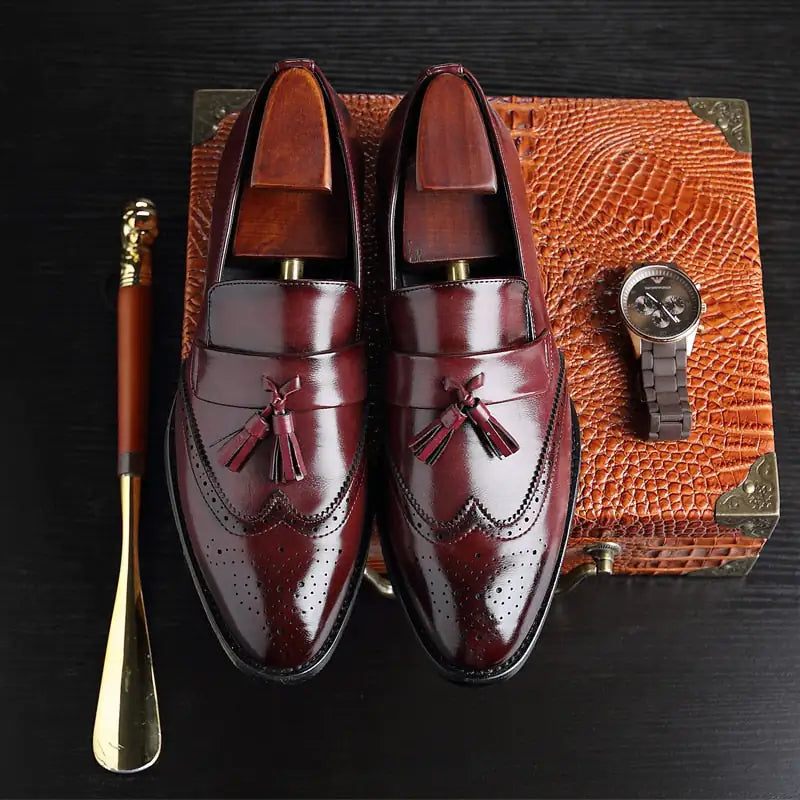  Classic Leather Tassel Loafers