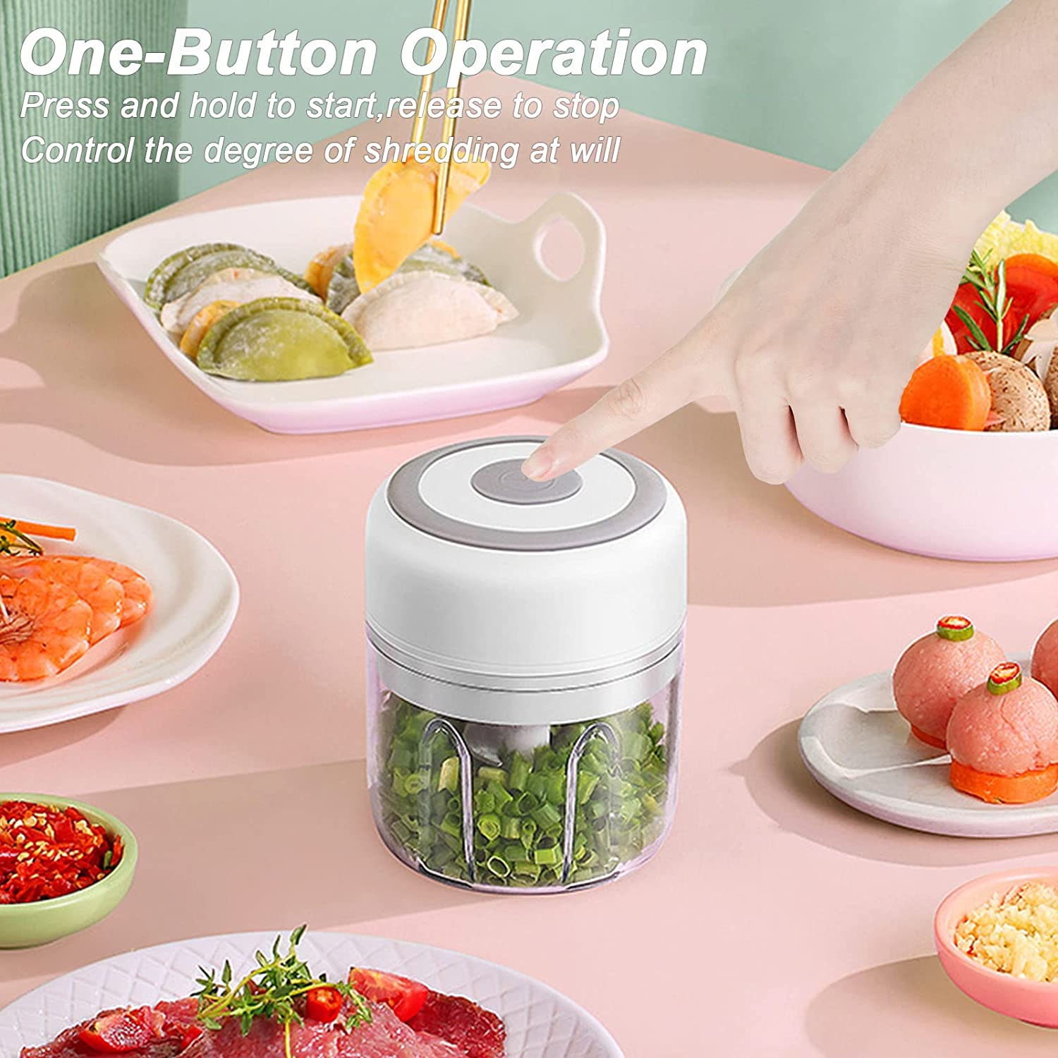  Mini Electric Garlic Chopper