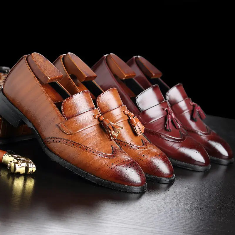  Classic Leather Tassel Loafers