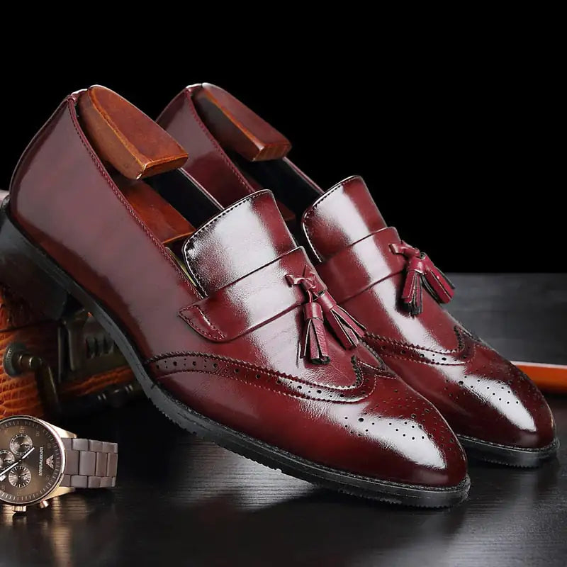  Classic Leather Tassel Loafers